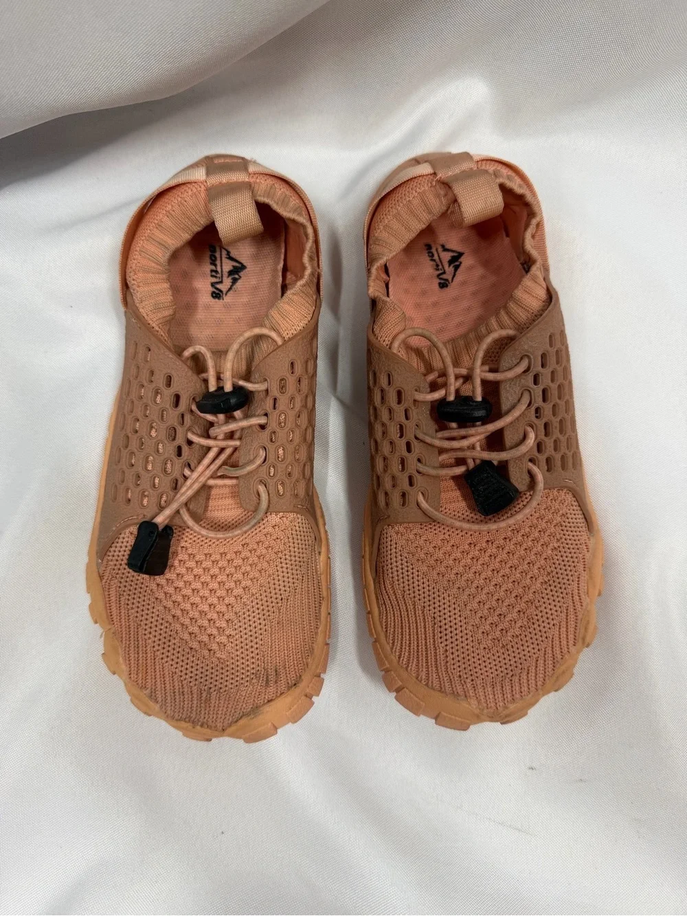 NORTIV 8 | Water Shoes Peach Pink Lightweight Unisex Kids Size 3